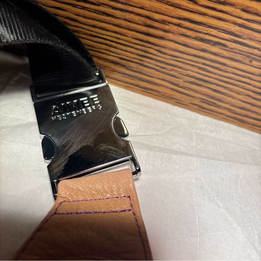 Aimee Kestenberg Leather Convertible Milan Belt Bag Island Ombre Purple NWOT EX - Picture 3 of 7